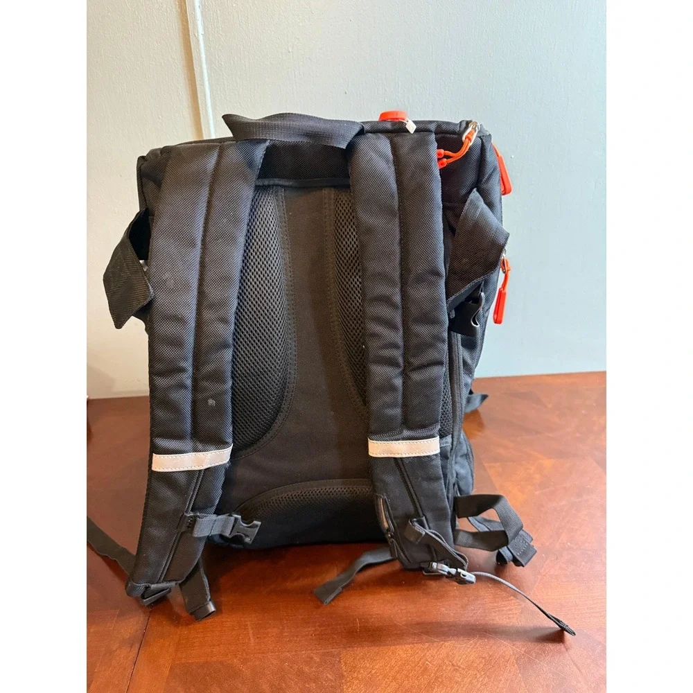 Extremus Fishing Tackle Backpack Black Orange Outdoor Gear Bag Large